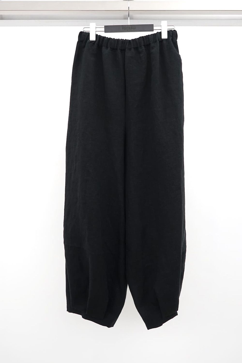 Linen Tucked Hem Wide Easy Pants