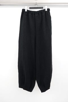 Linen Tucked Hem Wide Easy Pants