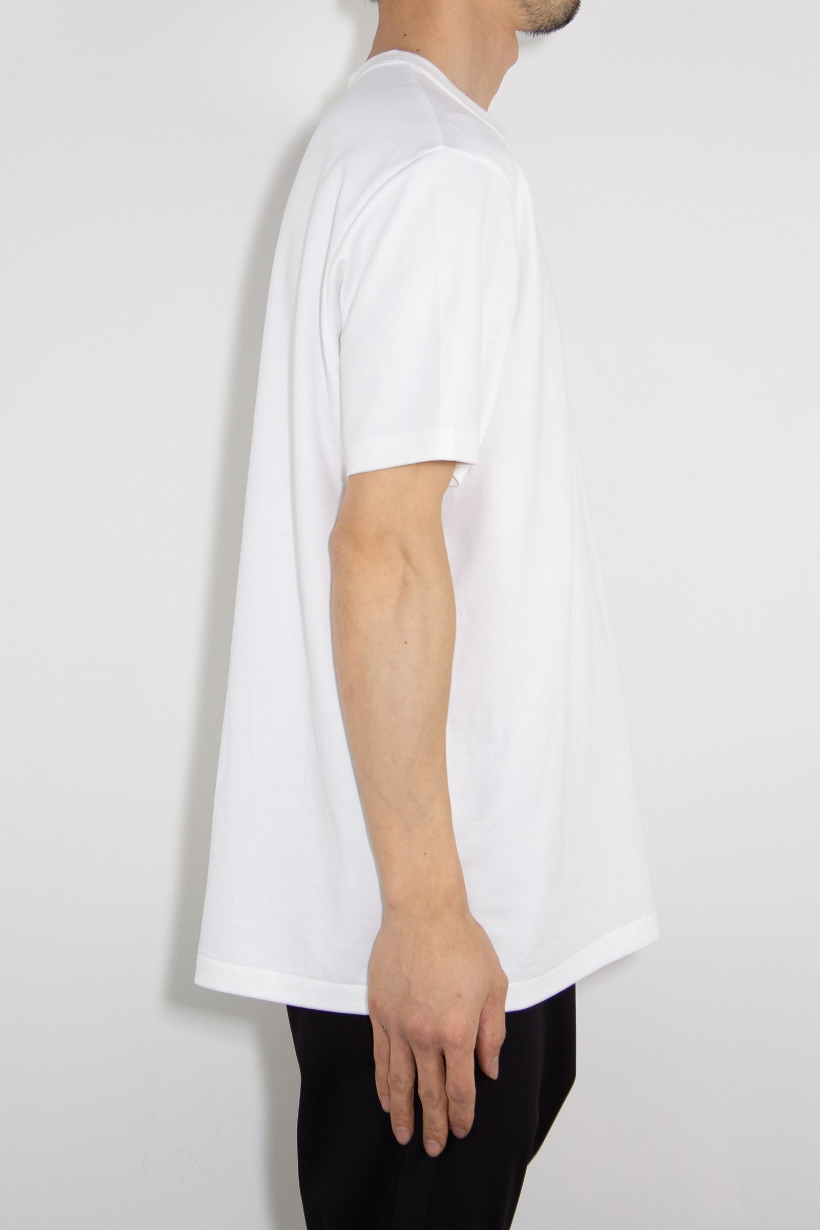 COTTON DOUBLE FACE S/S TEE / ホワイト