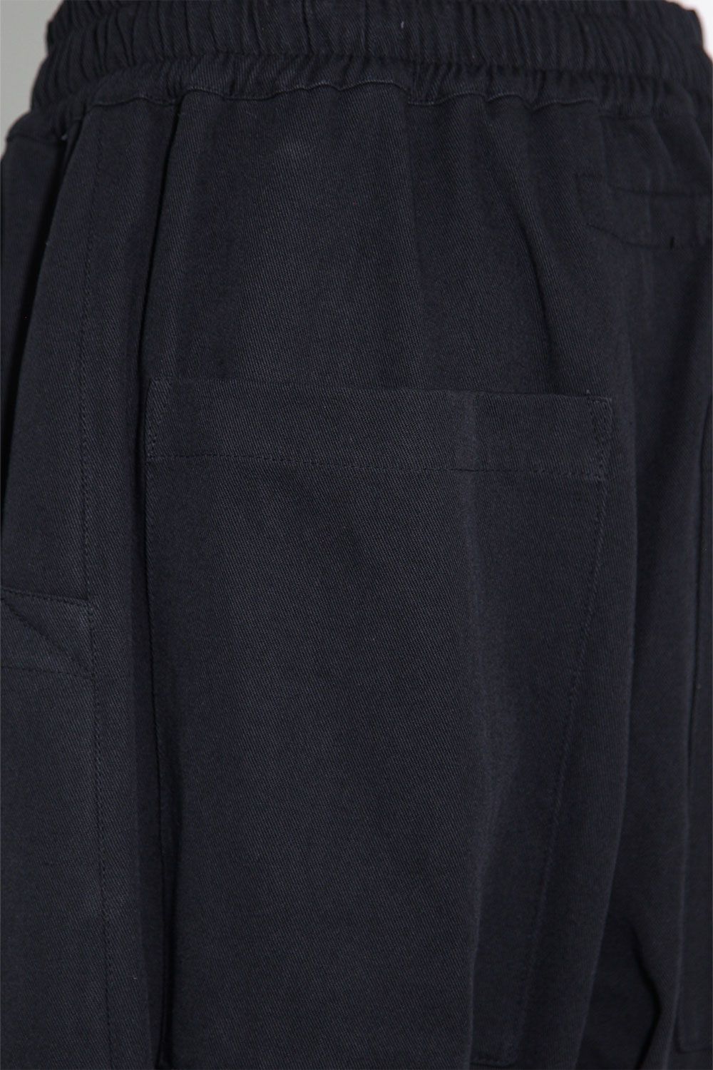 コットンリネンベルトワイドパンツ / Belt Parts Long Pants / ブラック / ag-9094-2