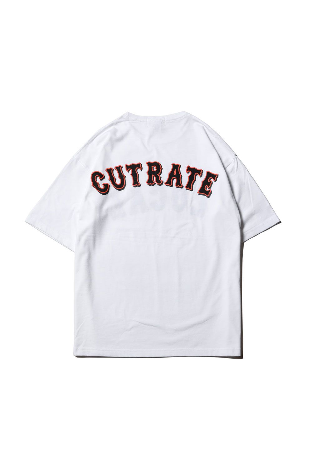 CUTRATE LOCAL DROP SHOULDER S/S T-SHIRT / ホワイト×ブラック