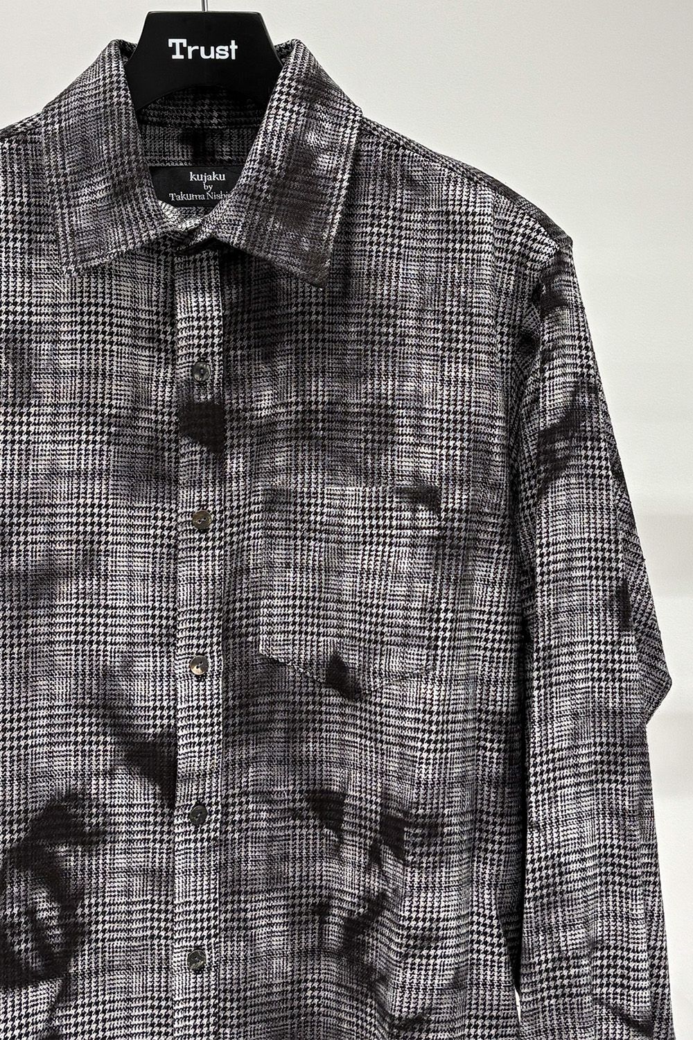 ［ラスト1点 サイズ2］Unevenly Dyed Houndstooth Dress Shirt