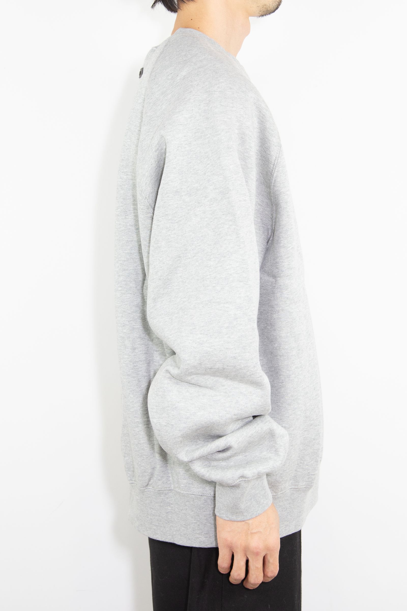 21FW 1POINT LOGO CREW SWEAT SHIRTS / ヘザーオートミール