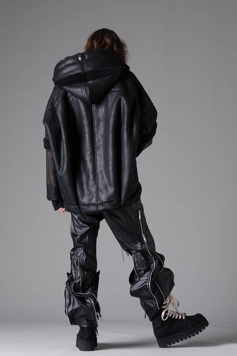 Faux Shearling Hoodie Blouson