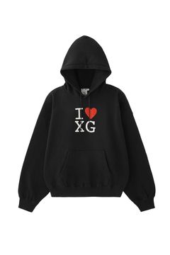 I LOVE XG LOGO SWEAT HOODIE / ブラック