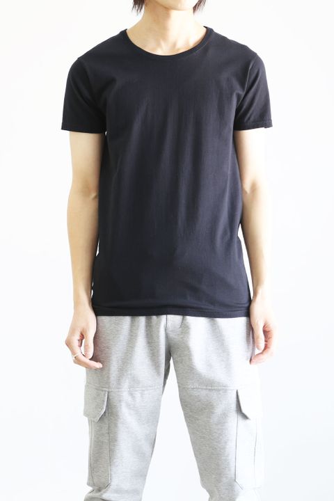 [ラスト1点 サイズS] 【人気定番商品】C-neck C/S S/S / ブラック
