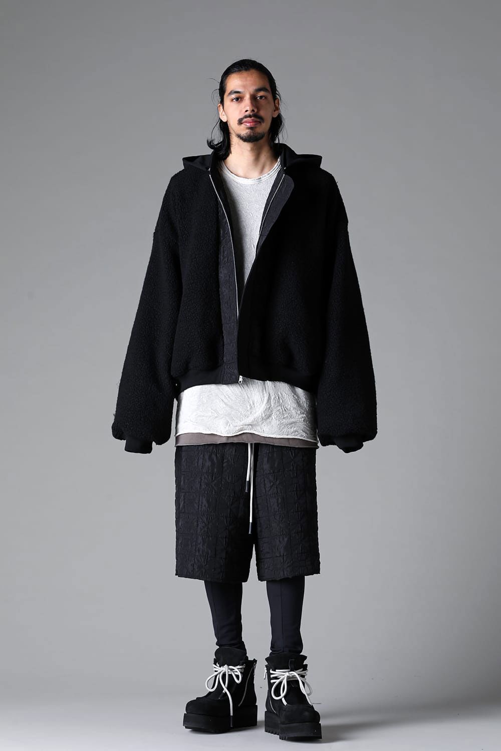JUMBO HOODED MA-1 BLOUSON / ブラック