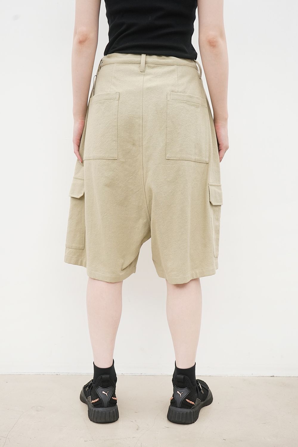 Cargo Drop-Crotch Shorts