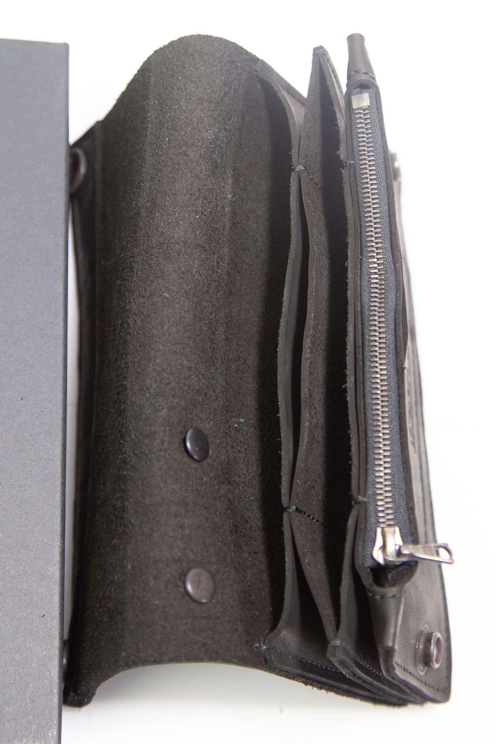 JP SHOULDER GARMENT-DYED TRUCKER WALLET / ブラック