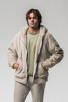 BOA zip loose hoodie / ブラウン