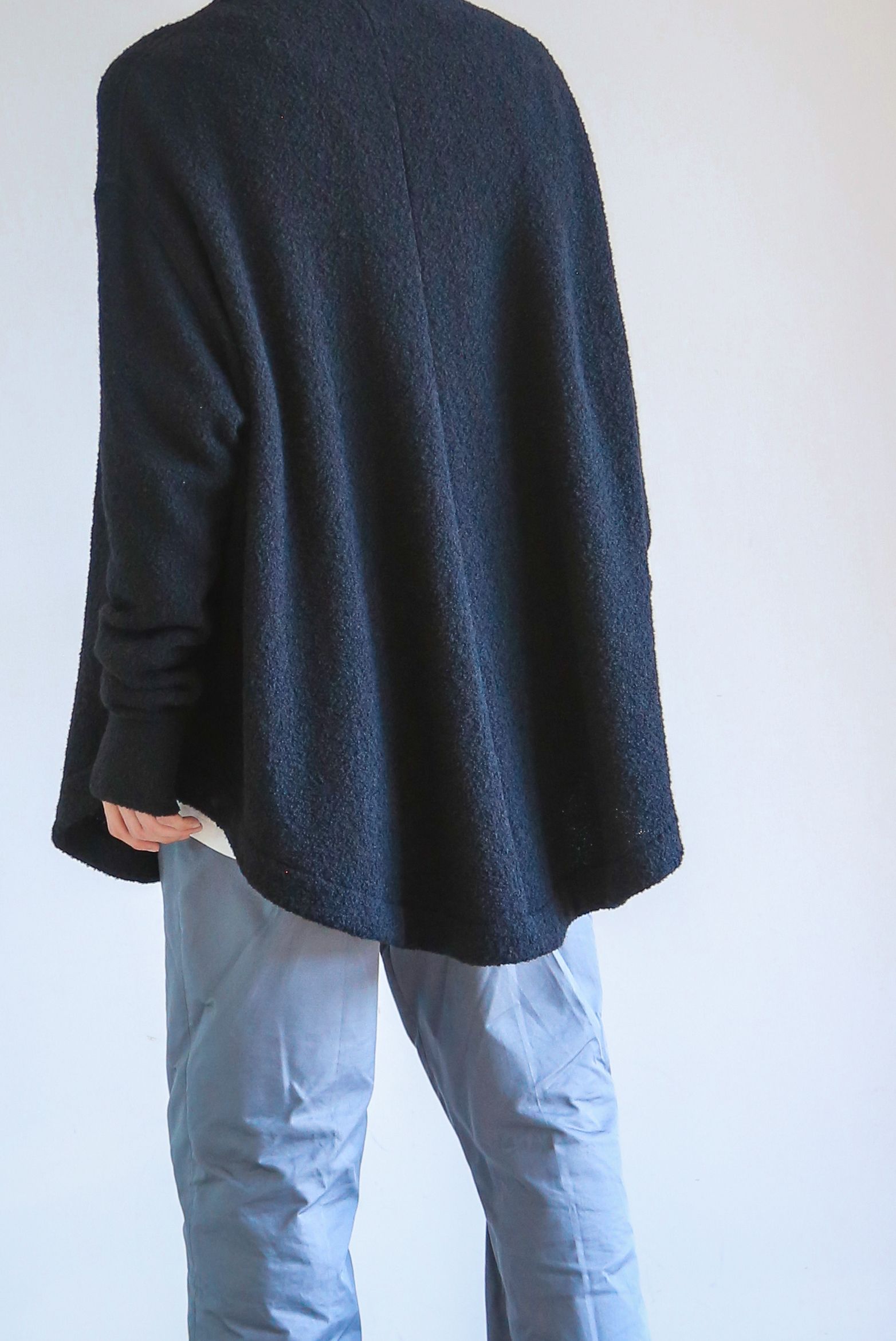 ONE BUTTON KNIT CARDIGAN / ブラック