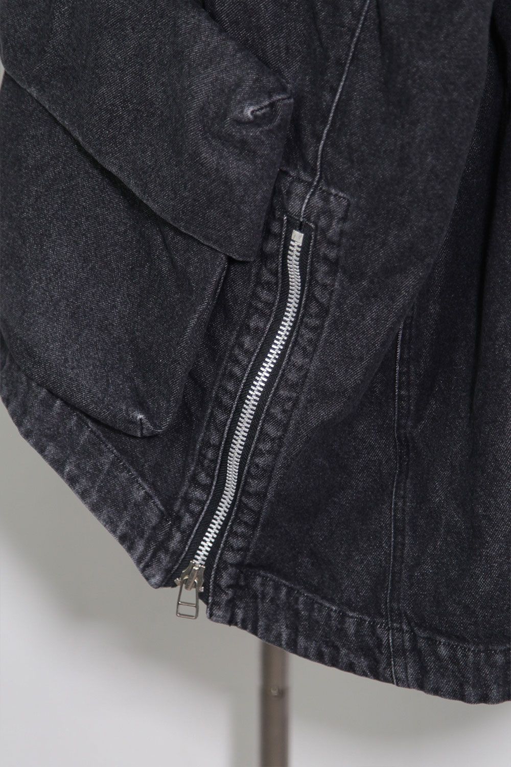 ヴィンテージデニムブルゾン / VintageDenim Hoodie Blouson / ブラック / ag-8030