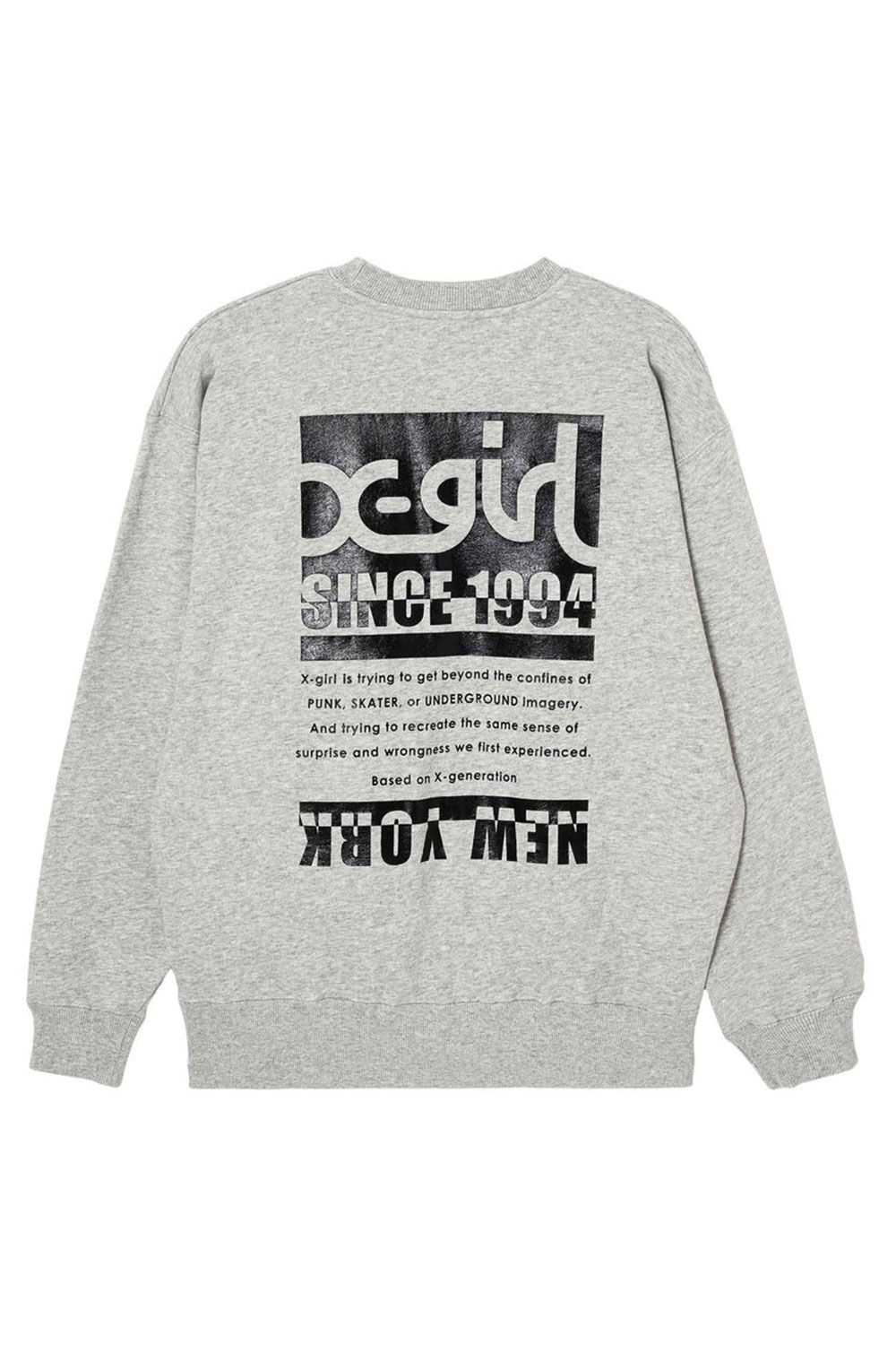 X-girl - BICLR BOX LG SWT TOP / ピンク | Tempt