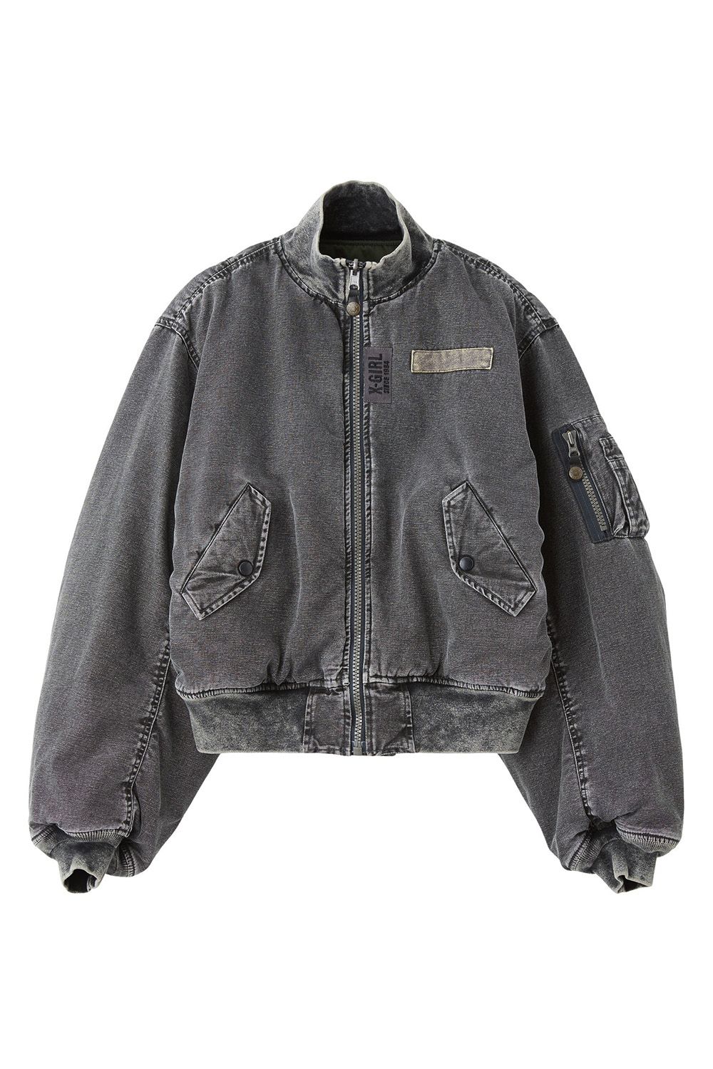 REVERSIBLE FADED MA-1 JACKET / ブラック