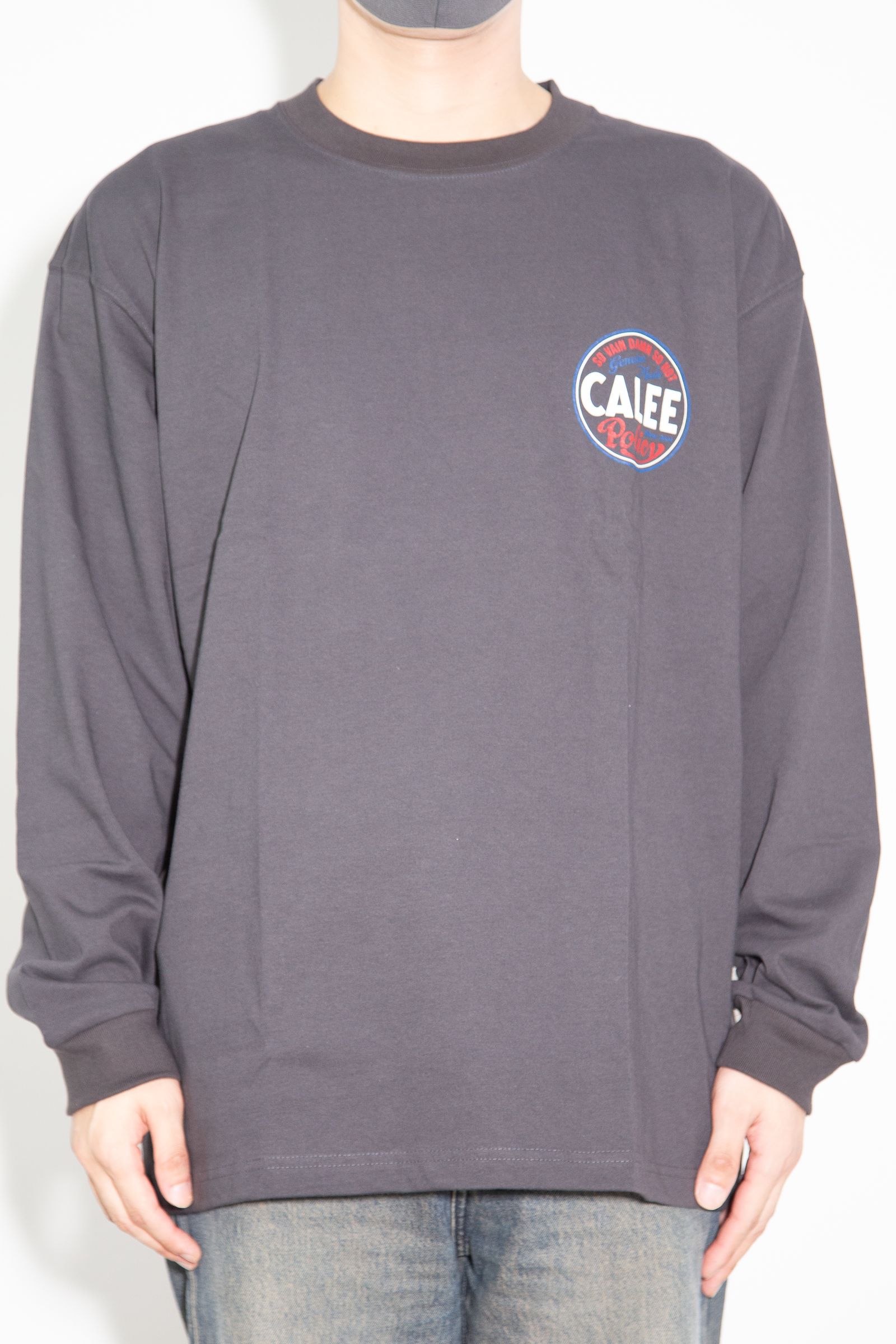 VINTAGE TYPE CIRCLE LOGO L/S TEE / チャコール