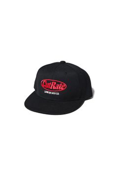 CUTRATE LOGO EMBROIDERY CAP / ブラック×レッド