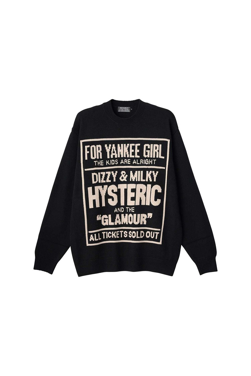 DIZZY & MILKY編込 セーター / ブラック