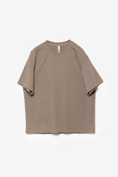 コットンダブルフェイス オーバーサイズS/S Tシャツ / カーキグレー