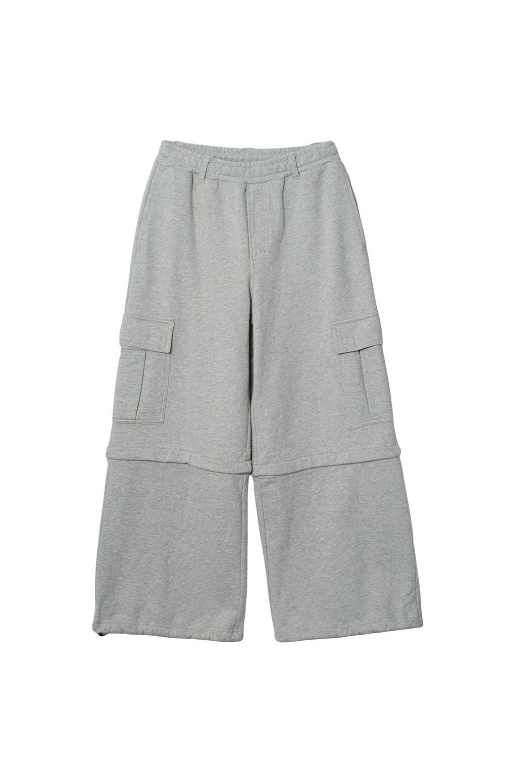 EMBLEM POCKET 2WAY BUGGY SWEATPANTS / アッシュ