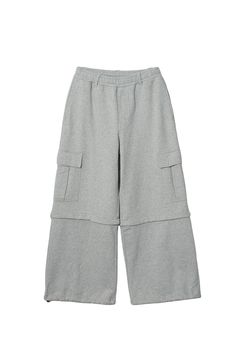 EMBLEM POCKET 2WAY BUGGY SWEATPANTS / アッシュ