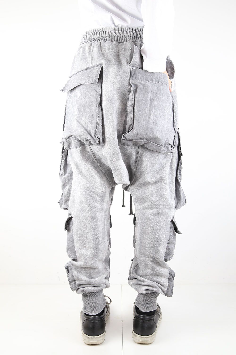 ダストダイミリタリーサルエルロングパンツ / DUSTDYED MILITARY SAROUEL LONG PANTS / グレー