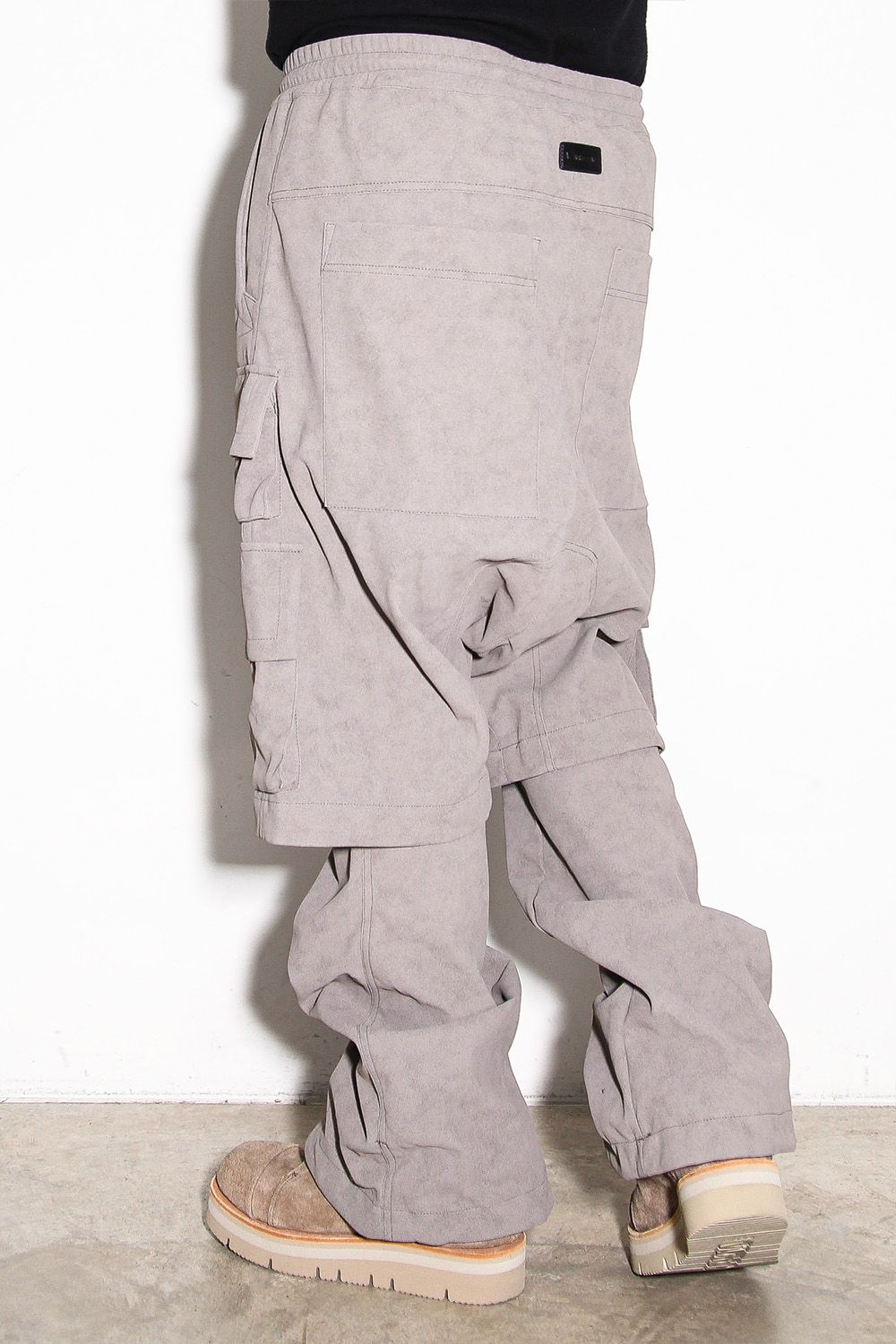 レイヤードブーツカットパンツ / LAYEDER BOOTS CUT / グレー / ag-12009