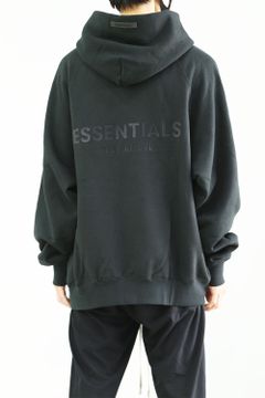 21SS BACK LOGO HOODIE (RUBBER) / ブラック