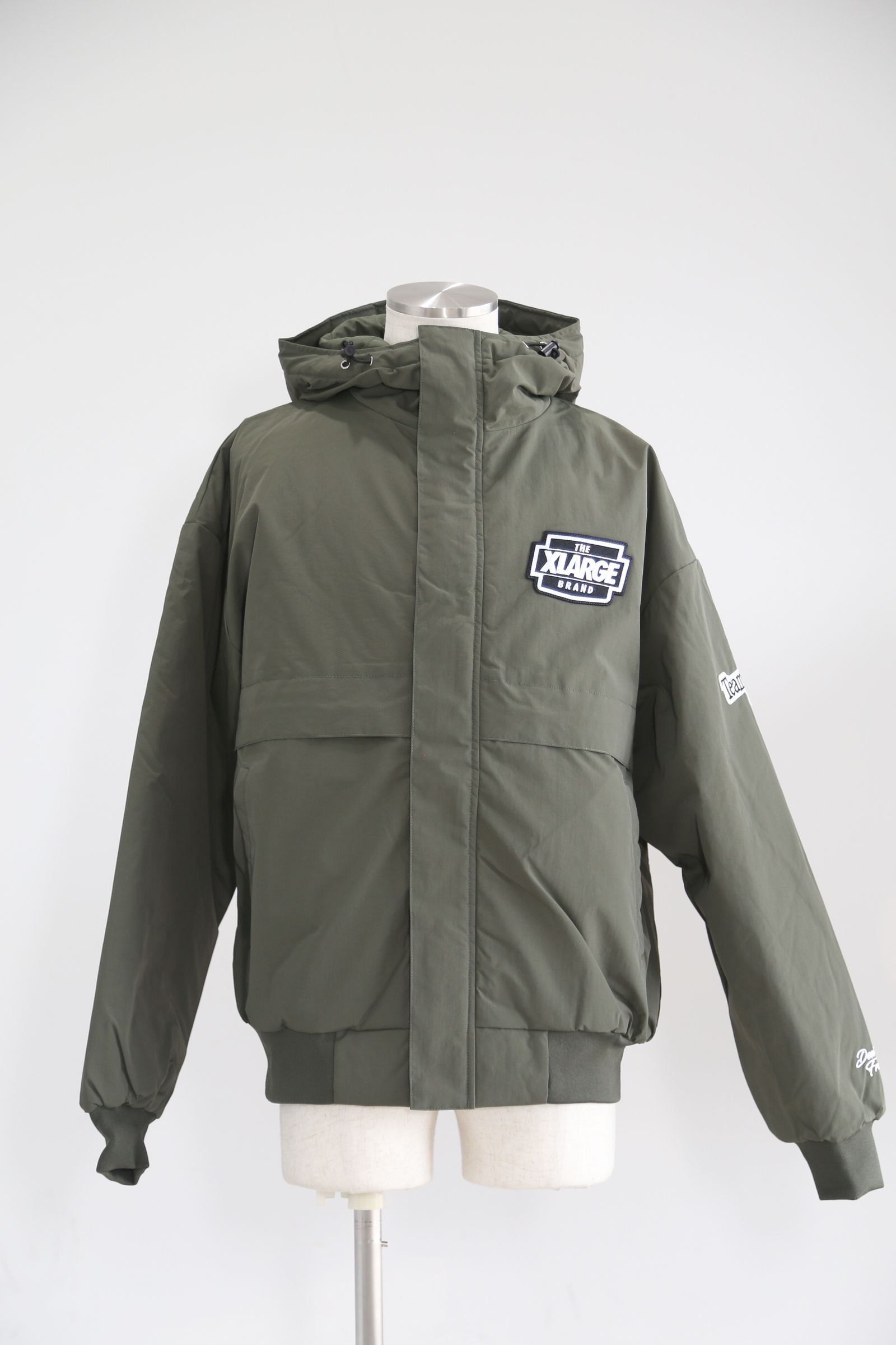 XLARGE NYLON PUFFER JACKET ライトグレー Lサイズアウター - ナイロン