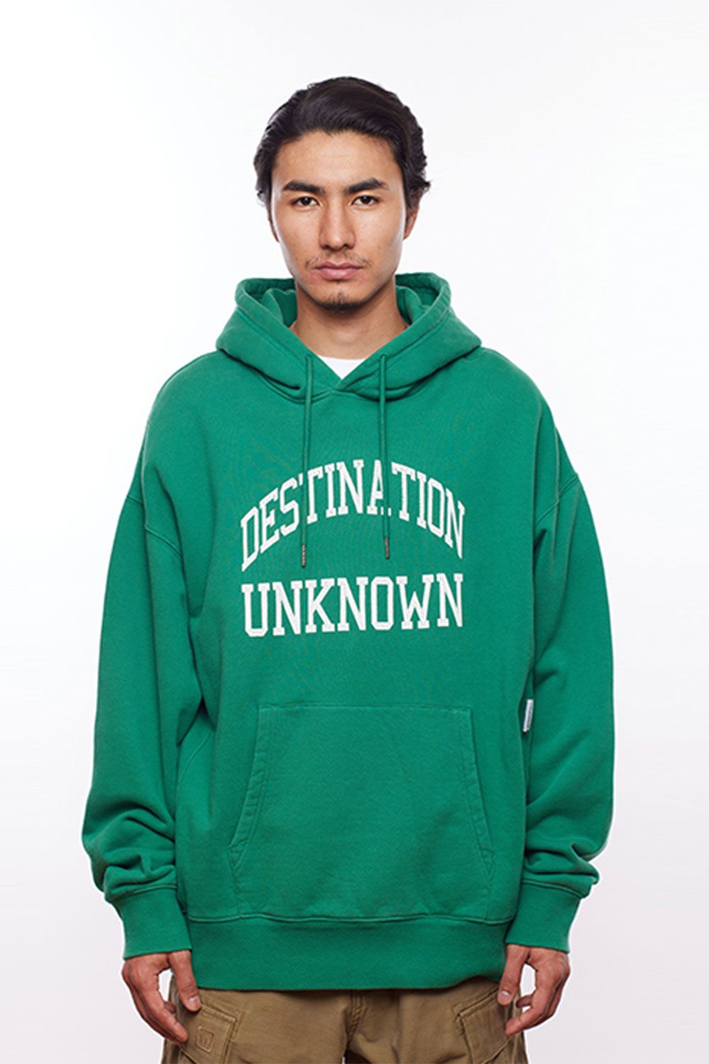 HEAVY WEIGHT COLLEGE PRINT HOODIE / グリーン