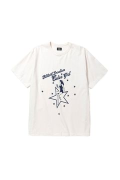 BINDER NECK CAL GIRL VINTAGE TEE / ホワイト