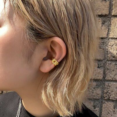 Curb Chain Ear Cuff/ ゴールド