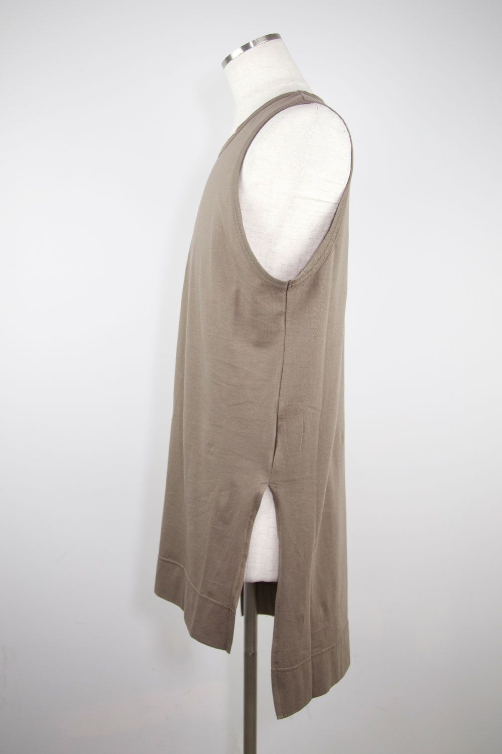 スリットロングタンクトップ / LONG TANK TOP / グレーベージュ