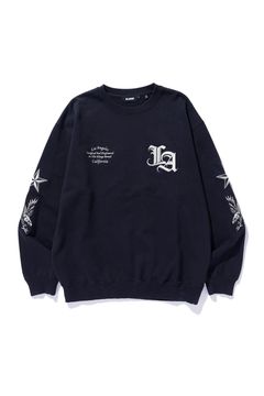 VARSITY CREWNECK SWEATSHIRT / ブラック