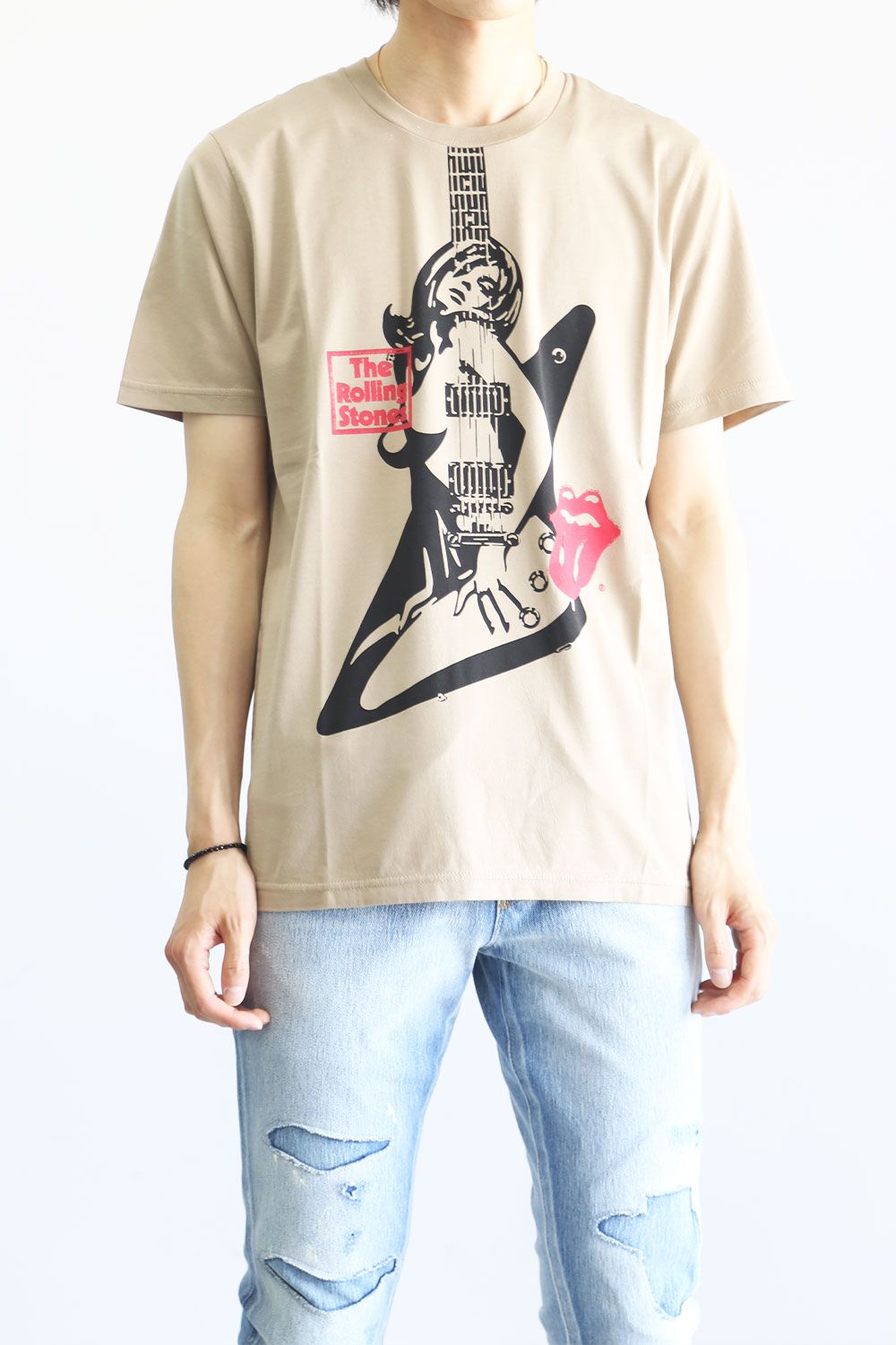 HYSTERIC GLAMOUR - THE ROLLING STONES/STONES LOVES GUITAR GIRL T 