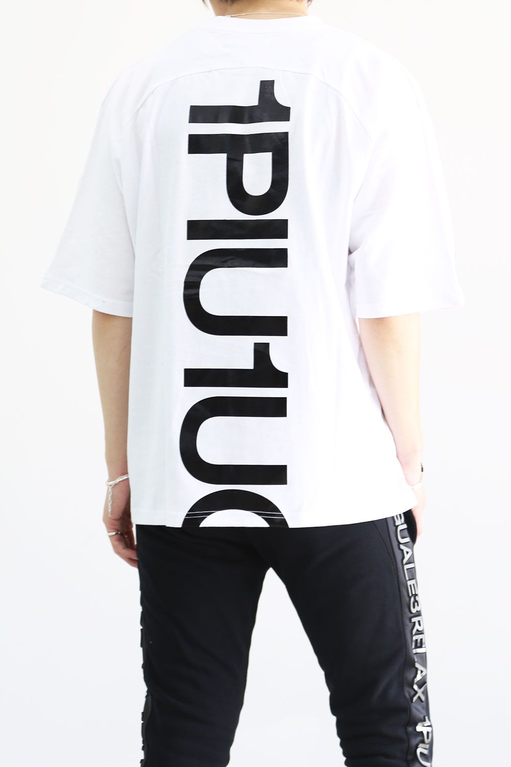 1piu1uguale3 ロングtシャツ 背面ビッグロゴ 白 | kensysgas.com