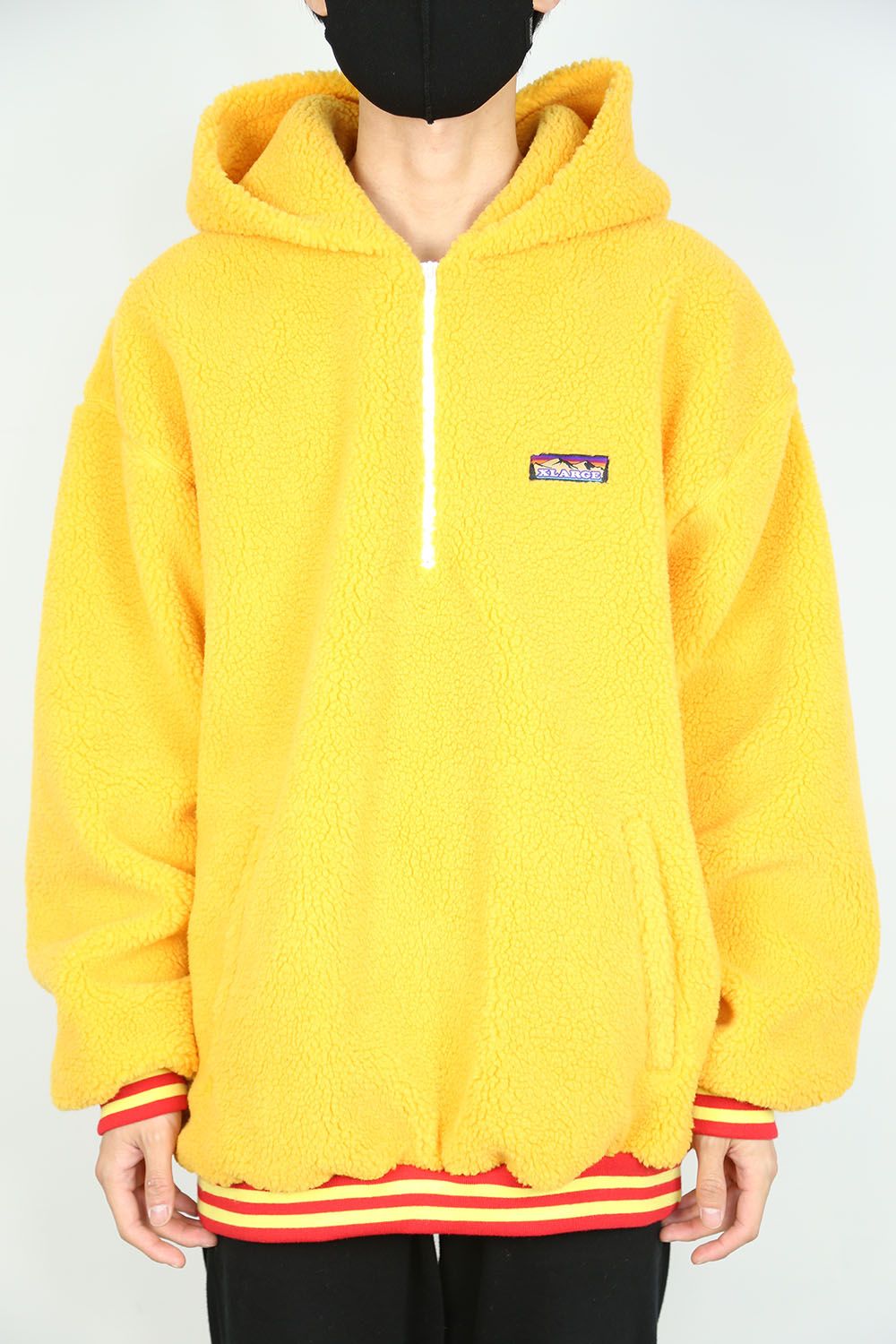 XLARGE - HALF ZIP BOA HOODIE / イエロー | Tempt