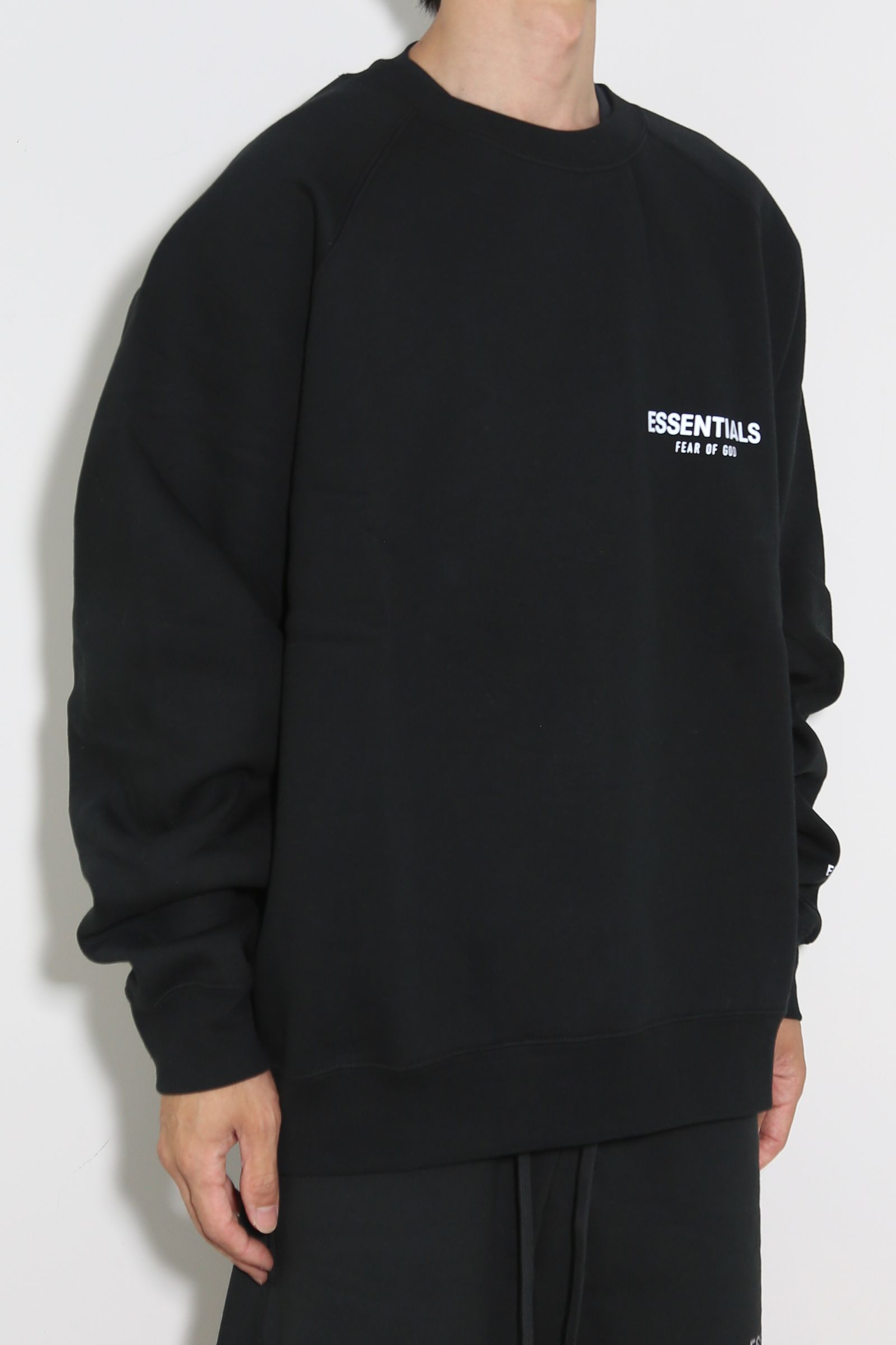 21FW 1POINT LOGO CREW SWEAT SHIRTS / ブラック