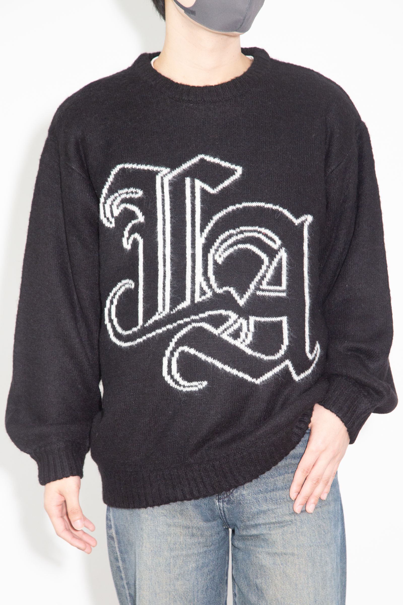 OLD ENGLISH MOHAIR KNIT SWEATER / ブラック