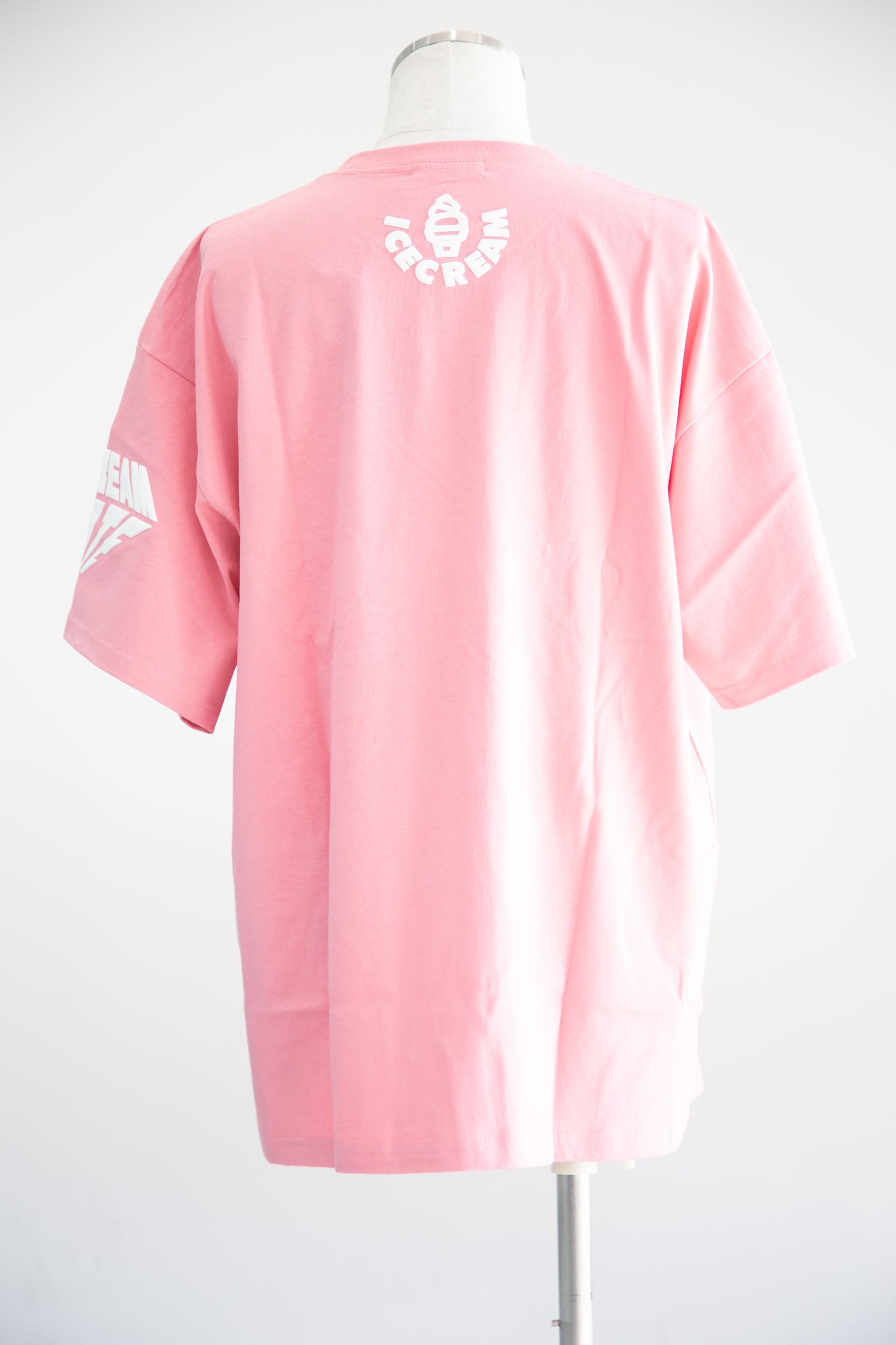 PUFF PRINT COTTON T-SHIRT ICECREAM / ディープピンク