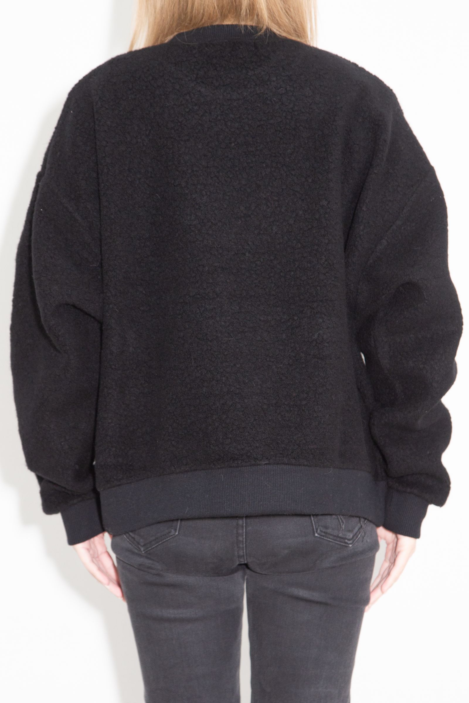 FIRE BEAR刺繍 オーバーサイズスウェット / ブラック