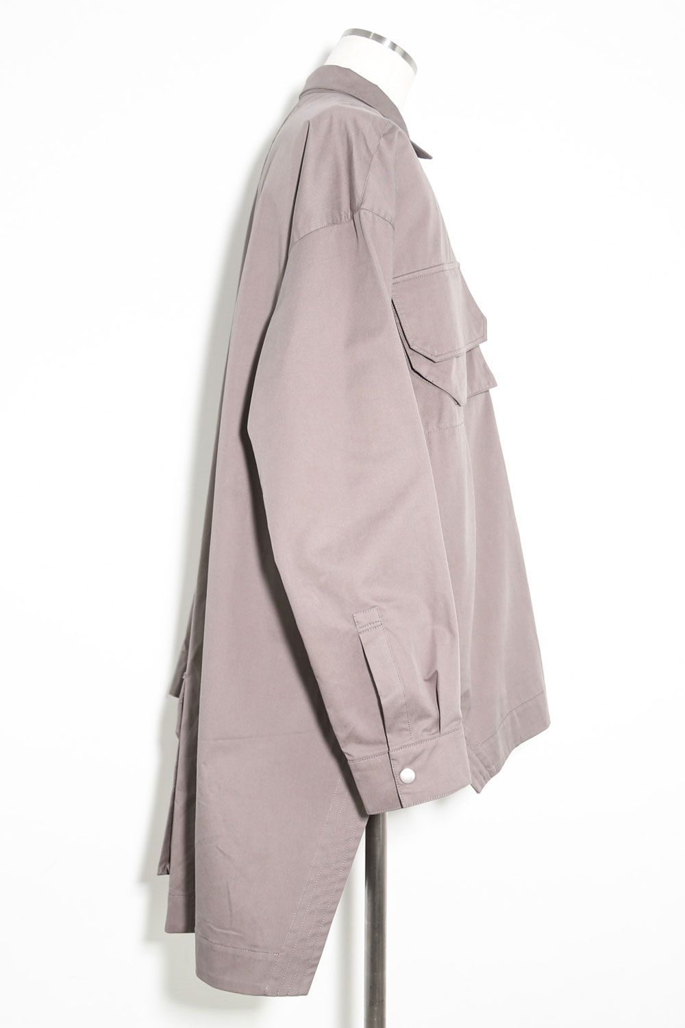 [ラスト1点 サイズ3] バックロングコクーンシャツ / Back Long Shirts Long Sleeve / グレー / ag-7006