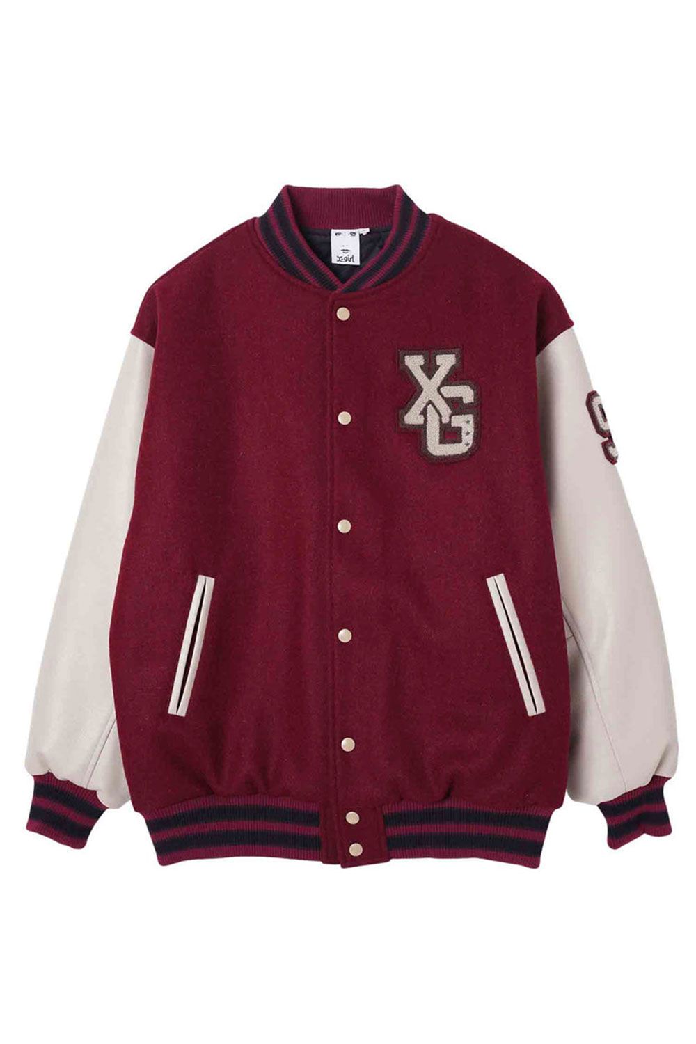 X-girl - COLLEGE LOGO STADIUM JUMPER / ブラック | Tempt