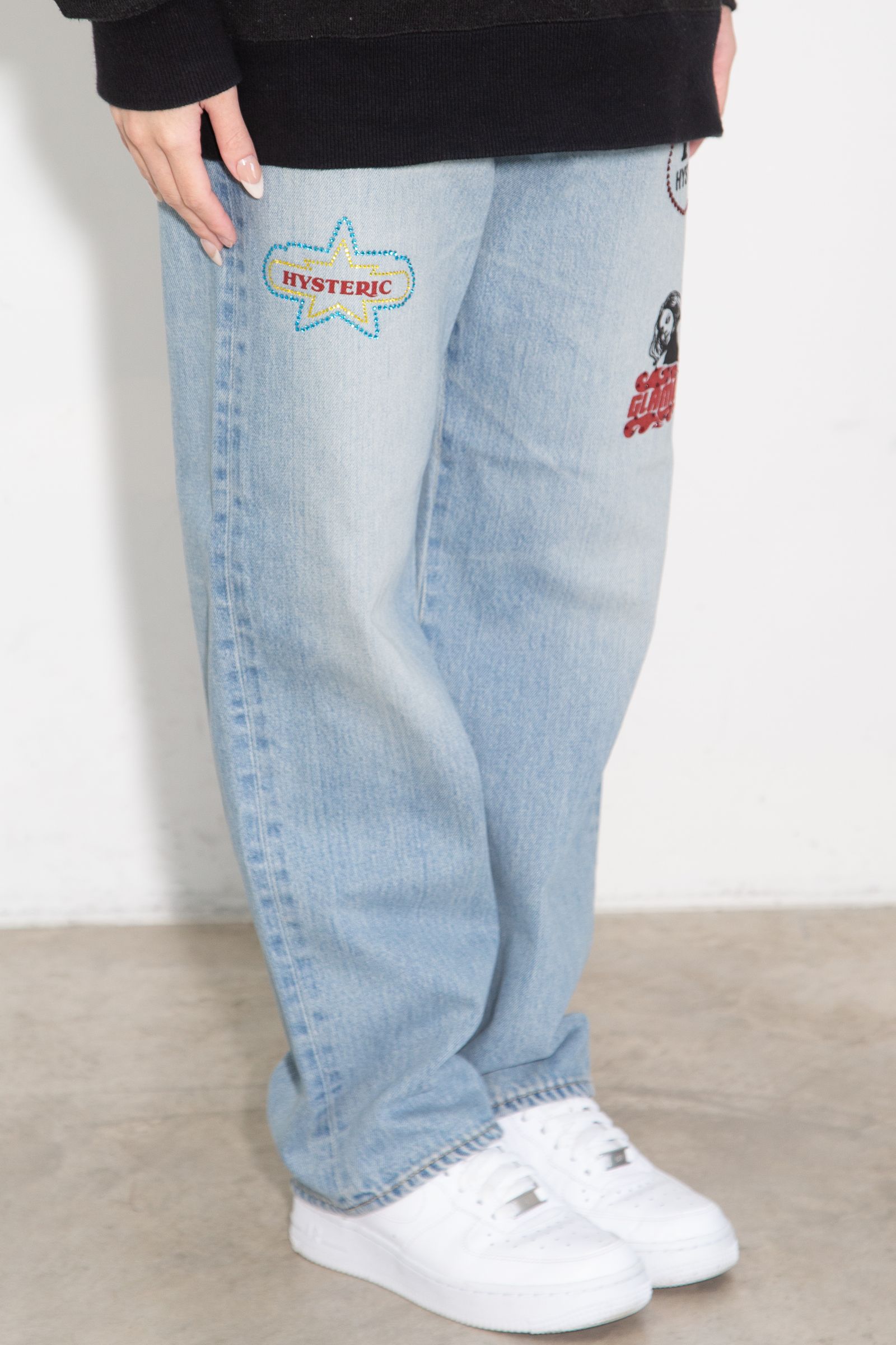 HYS LOGO ストレートデニムパンツ / ライトインディゴ
