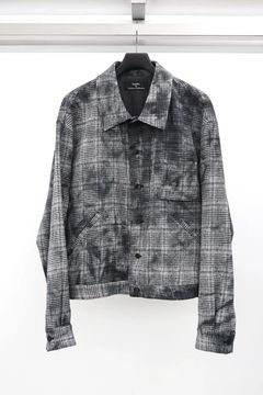 Unevenly Dyed Houndstooth Relaxed Fit Work Jacket