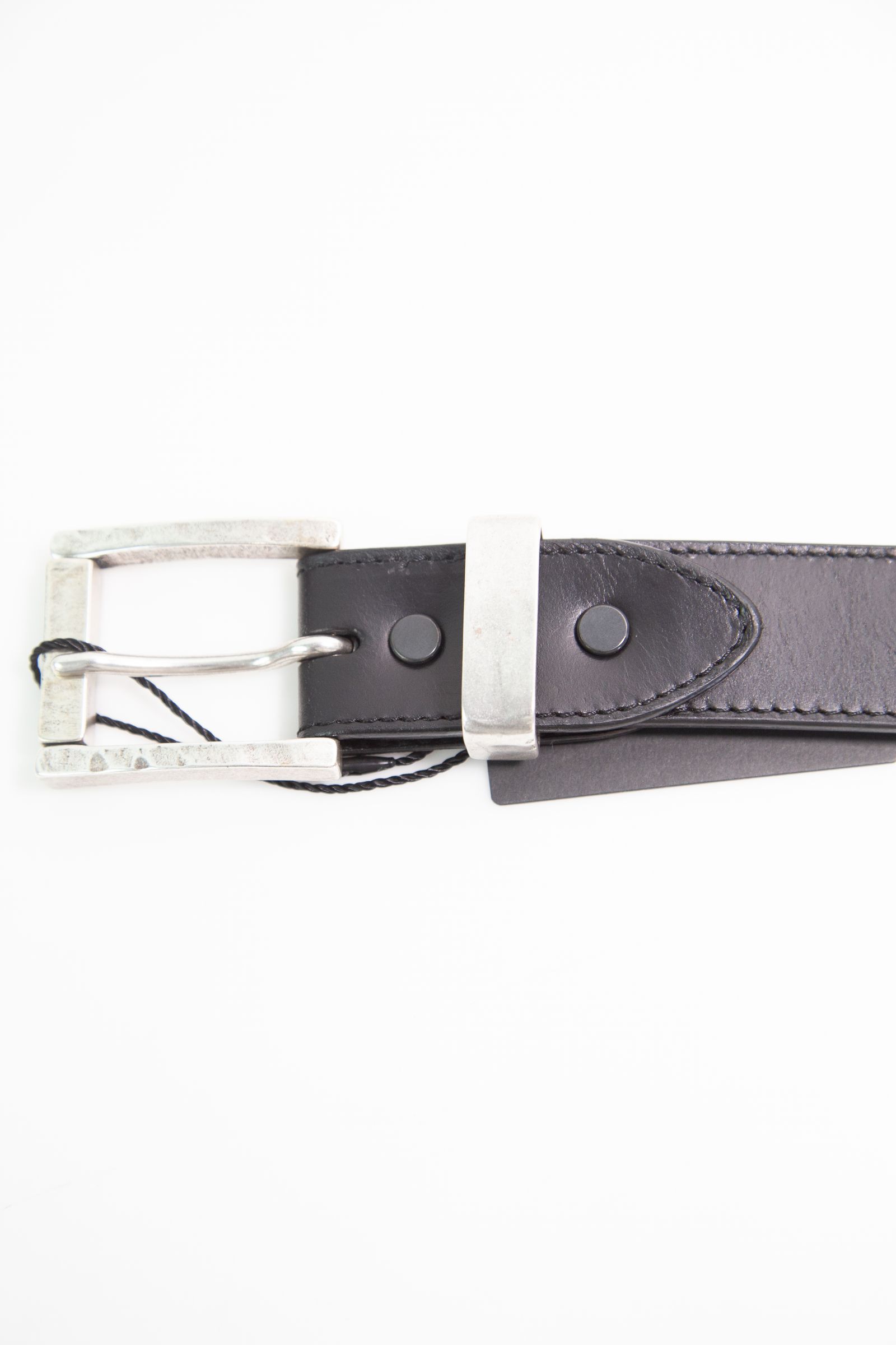 [894-06]  HORWEEN CHROMEXCEL ROLLER-BUCKLE BELT【35mm】 / ブラック