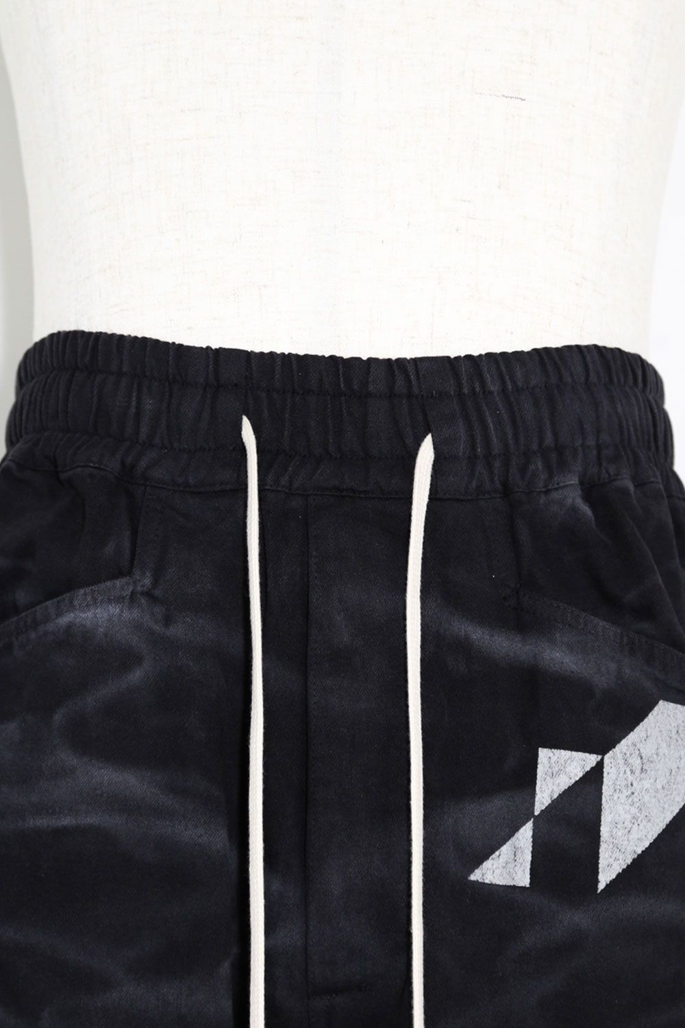 ヴィンテージ染めワイドカーゴパンツ / Vintage Dyed Pocket Long Pants / ブラック