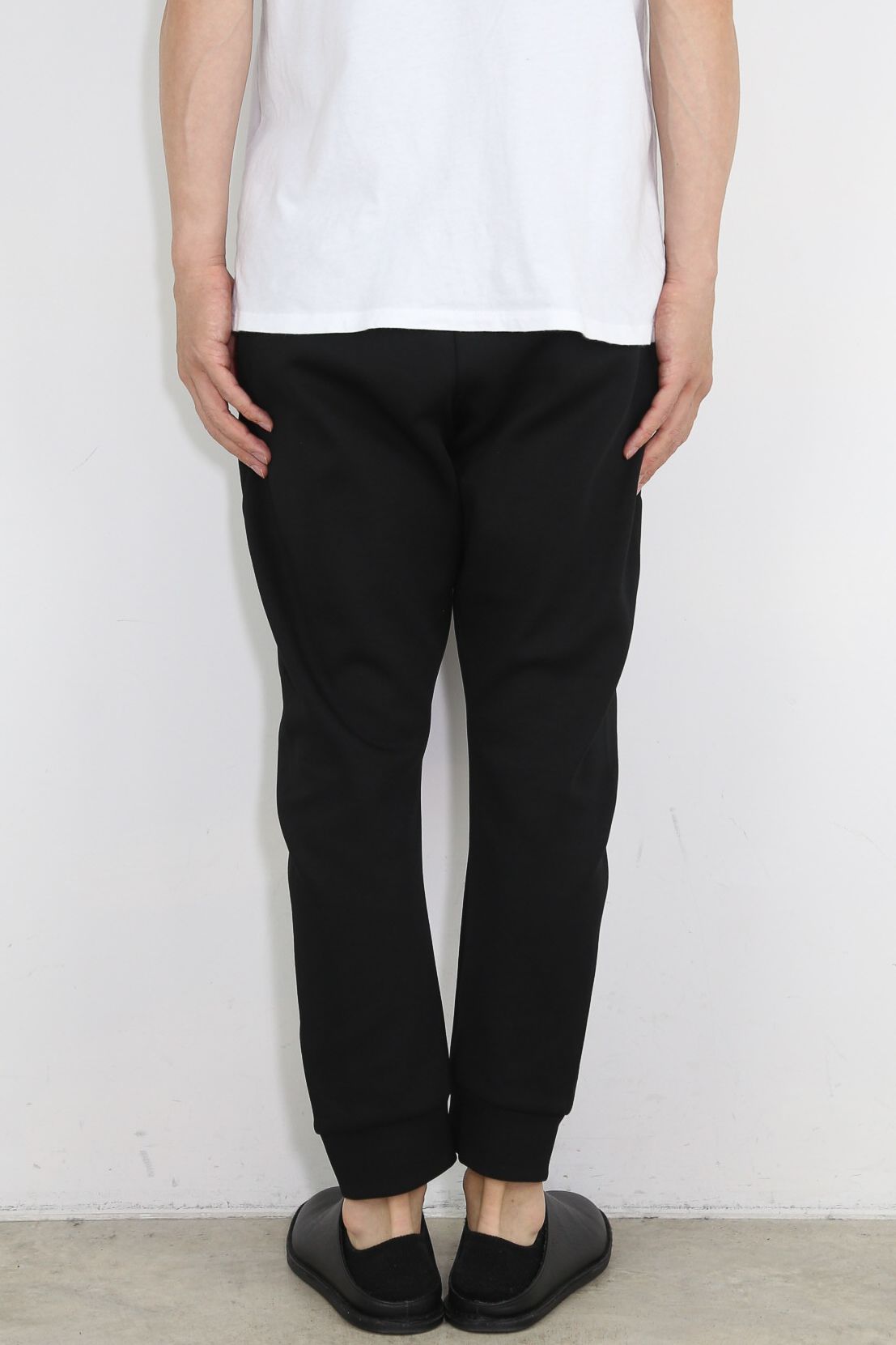 CO/PE DOUBLE KNIT THREE DIMENSIONAL JOGGER TROUSERS / ブラック