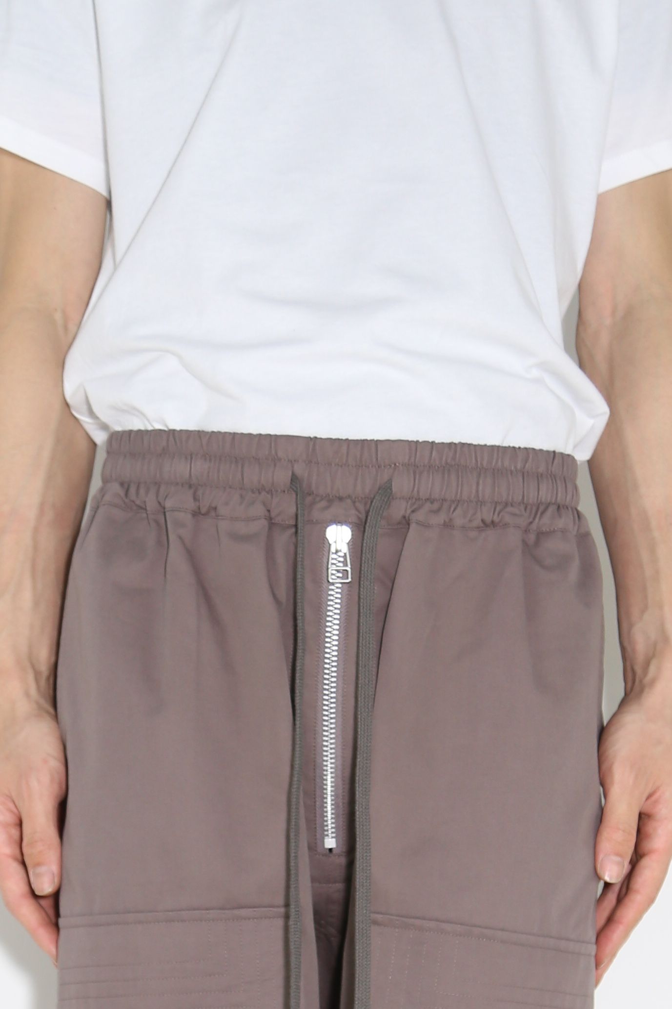 カーゴサルエルイージーパンツ / Front Zip Cargo Sarouel Easy Pants / グレー