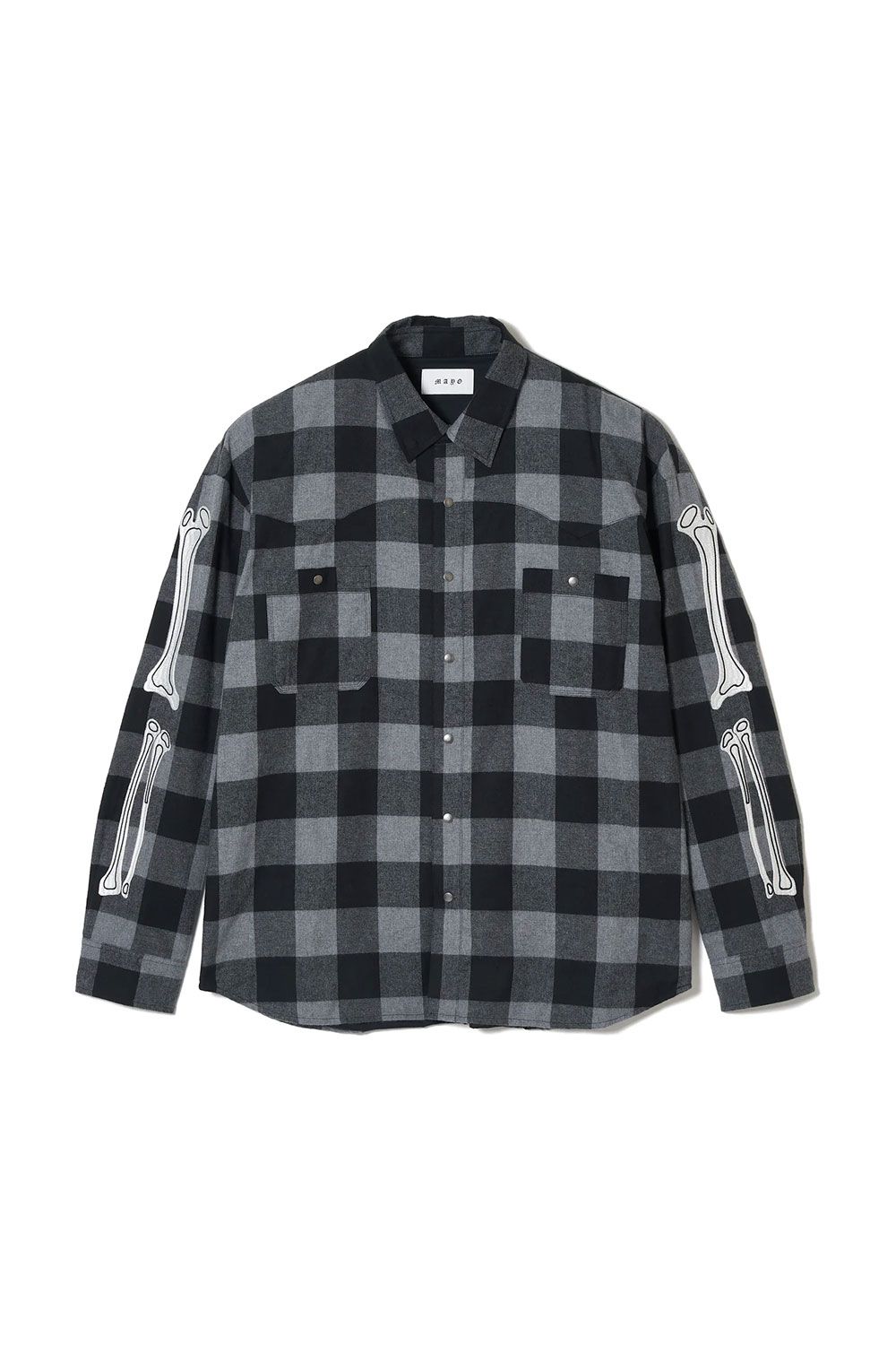 MAYO - ［ラスト1点 サイズL］MAYO BONES Embroidery Check Shirt