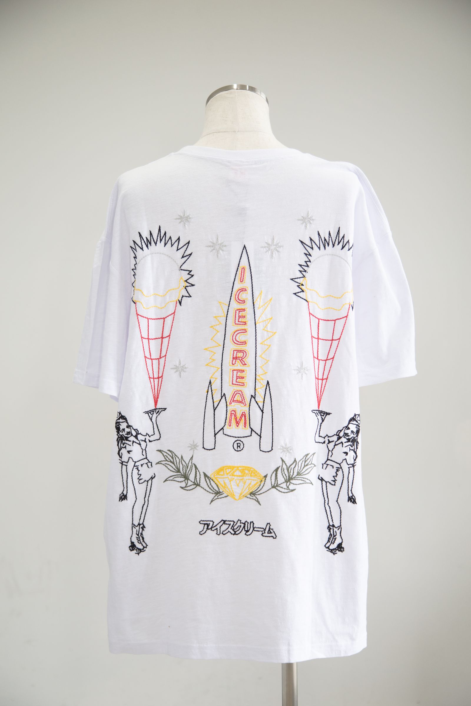 【ICECREAM】CHAINS OVERSIZED T-SHIRT / ホワイト